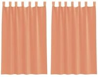 vidaXL Vorhang Voile Vorh&auml;nge mit Schlaufen 2 Stk. Terrakottarot 140x175 cm (1...