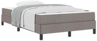 vidaXL Bett Boxspringbett Taupe 120 x 200 cm Stoff (1-tlg)