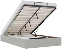 vidaXL Bett Ottoman-Bett ohne Matratze Hellgrau 120x190 cm Samt