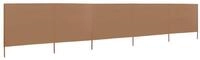vidaXL Sonnensegel, 5-teiliges Windschutzgewebe 600 x 120 cm Taupe
