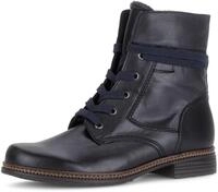 Schn&uuml;rstiefelette GABOR, Damen, Gr. 35, schwarz (nachtblau), Kalbsleder,...