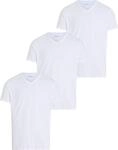 T-Shirt "S/S V NECK 3PK", Herren, Gr. XXXL (58), wei&szlig; (wei&szlig;, wei&szlig;, wei&szlig;), Jersey,