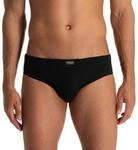 Slip BRUNO BANANI "FINE RIB", Herren, Gr. S, schwarz, Feinripp, Obermaterial: 96%