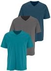 T-Shirt H.I.S "mit V-Ausschnitt, V-neck, Unterziehshirt", Herren, Gr. 4/S, gr&uuml;n