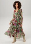 Aniston CASUAL Maxikleid (mit Jersey-Unterkleid) mit farbharmonischem...