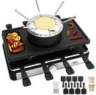 Zilan Raclette und Fondue-Set ZLN-8856, 8 Raclettepf&auml;nnchen, 1400 W, 3 in 1