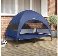 vidaXL Hundebett, Hochgelegtes Hundebett Marineblau 127 x 81 x 108 cm