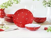 CreaTable Tafelservice Polka Dots, Service 12-tlg. (12-tlg), 6 Personen,...