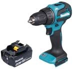 Makita Akku-Schrauber DDF 490 M1 Akku Bohrschrauber 18 V 65 Nm 1/2" Brushless +...