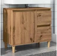 vidaXL Schrankmodule Waschbeckenunterschrank Artisan-Eiche 65x33x60 cm...