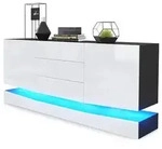 Vladon Sideboard City (Kommode mit 2 T&uuml;ren, und 3 Schubladen inkl....