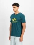 T-Shirt ALPHA INDUSTRIES "Basic T-Shirt", Herren, Gr. S, deep petrol, Single Jersey,