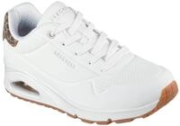 Sneaker SKECHERS "UNO-JUNGLE NITE", Damen, Gr. 36, bunt (wei&szlig;, leo), Lederimitat,