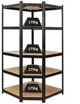 PROREGAL&reg; Eckregal Eckregal Ragnar, HxBxT 180x70x40cm, Verzinkt, Blau, Schwarz,