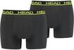 Boxer HEAD "HEAD BASIC BOXER 2P", Herren, Gr. S, bunt (phamton, lime punch),