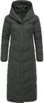 Steppmantel RAGWEAR "Steppmantel Natalka Extralong", Damen, Gr. XS, gr&uuml;n (schwarz