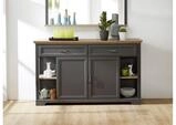 Innostyle Sideboard Sideboard Jasmin Anrichte Kommode in graphit und Artisan...