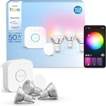 Philips Hue GU10 Essential Kit: Bridge + 3 Essential GU10 smarte Lampen...