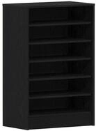 vidaXL Schuhregal Schuhschrank Schwarz Eichen-Optik 60 x 35 x 92 cm...