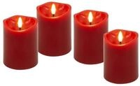 Goobay LED-Kerze GOOBAY LED-Echtwachskerzen, Timerfunktion, 4 St&uuml;ck,...