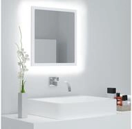 vidaXL Badezimmerspiegelschrank vidaXL LED-Badspiegel Wei&szlig; 40x8,5x37 cm Acryl