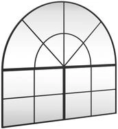 vidaXL Spiegel Wandspiegel Schwarz 100x90 cm Gew&ouml;lbt Eisen (1-St)