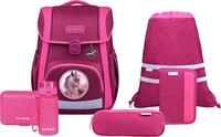 McNeill Schulranzen Bravo, inkl. Etui, Turnbeutel, (Set, 9-tlg., Schlamperrolle,
