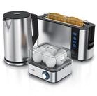 Arendo Fr&uuml;hst&uuml;cks-Set (3-tlg), Wasserkocher 1,5l / 2-Scheiben Toaster /...