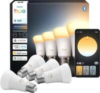 Philips Hue LED-Leuchtmittel White Ambiance 810lm smarte Lampe, E27, 4 St.,