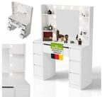 Juskys Schminktisch Malia, LED-Beleuchtung, 3 Helligkeitsstufen, modern, 7