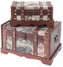 HMF Schatzkiste Handgefertigte Schatztruhe (2er Set, versch. Gr&ouml;&szlig;en),...