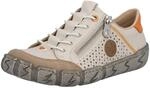 Slip-On Sneaker RIEKER, Damen, Gr. 36, beige, Leder, Lederimitat, Schuhe Slip-On