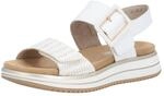 Keilsandalette REMONTE "ELLE-Collection", Damen, Gr. 37, wei&szlig;, goldfarben, Leder,