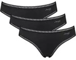 sloggi Minislip GO Crush (3er Pack) dehnbare Spitzendetails, Cotton-Mix schwarz...
