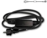 STAR TRADING LED-Lichtervorhang System LED Startkabel schwarz, 1,8m, IP44, 230V