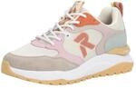 Keilsneaker RIEKER SPORT, Damen, Gr. 36, bunt (creme, pink), Synthetik, Textil,