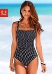 LASCANA Badeanzug im P&uuml;nktchen-Design mit Shaping-Effekt