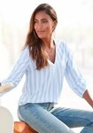 LASCANA Schlupfbluse mit Streifenprint, leichte Webware, Damenbluse