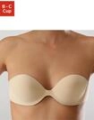 Klebe-BH LASCANA, Damen, Gr. Cup C, braun (toffee), Microtouch, Obermaterial:...