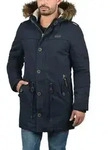 INDICODE Parka IDPulsoor Winterjacke mit abnehmbarem Kunstfellkragen blau S (48)