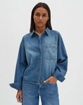 someday Jeansbluse ZEBRU Oversized aus nachhaltigem BCI Cotton Boxy Silhouette, weite