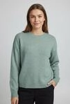 Strickpullover VILA "VILIGA L/S O-NECK KNIT TOP - NOOS", Damen, Gr. L, blau surf
