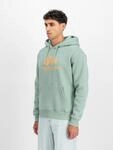 Kapuzensweatshirt ALPHA INDUSTRIES "Basic Hoody", Herren, Gr. S, frost gr&uuml;n,