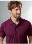 Poloshirt TRIGEMA "TRIGEMA Polohemd mit Brusttasche", Herren, Gr. M, rot (sangria),