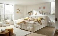ED EXCITING DESIGN Boxspringbett Elkford 240 x 200 cm mit Stauraum im Kopfteil