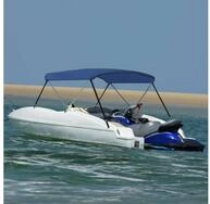 vidaXL Schutzplane 2-Bow Bimini Top Marineblau 180x130x110 cm
