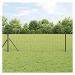 vidaXL Zaun, Eurozaun Grau 0,6 x 10 m PVC-beschichtetes Eisen grau