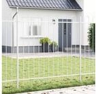 vidaXL Gartenzaun, Gartenzaun 4 pcs Grau 6,8 x 1,2 m Pulverbeschichteter Stahl