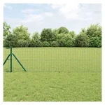 vidaXL Zaun vidaXL Eurozaun 0,6 x 25 m PVC-beschichtetes Eisen Gr&uuml;n