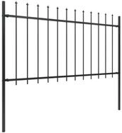 vidaXL Gartenzaun, Zaunelement mit Speerspitzen Stahl 1,7 x 1 m Schwarz